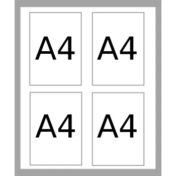 Gablota magnetyczna Economy 4xA4